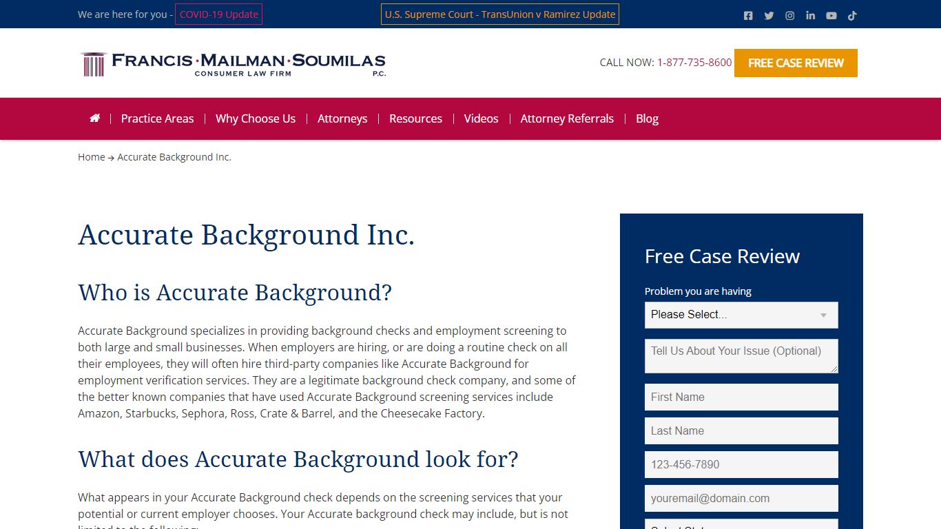 Accurate Background Check Errors? Get a Free Case Review